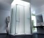 Preview: Glas ConCept 24 - Eck Duschkabine Dusche Milchglas Frost Satiniert"Detroit" - H 195cm- ESG Sicherheitsglas 8mm (100x90x195cm)
