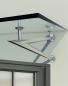 Preview: Glas Concept 24 - 200x90cm Glasvordach - 13mm - Verbundssicherheitsglas - Schwarzglas - inkl. Halter