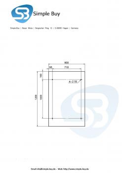 Preview: Glas Concept 24 - 120x90cm Glasvordach - 13mm - Verbundssicherheitsglas - Milchglas - inkl. Halter