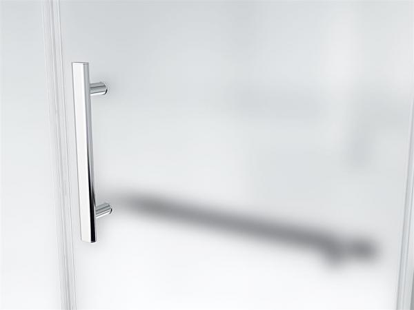 Glas ConCept 24 - Eck Duschkabine Dusche Milchglas Frost Satiniert"Detroit" - H 195cm- ESG Sicherheitsglas 8mm (120x90x195cm)