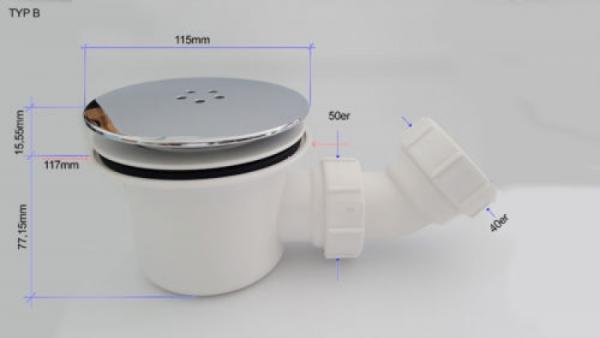 Typ-B Ablaufgarnitur für Duschtasse - Duschwanne