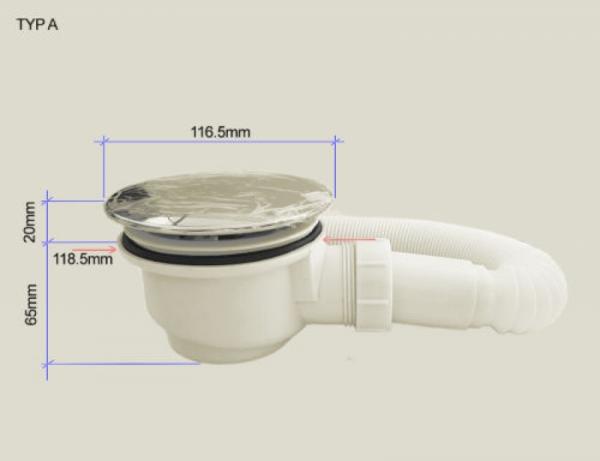 Typ-A Ablaufgarnitur für Duschtasse - Duschwanne