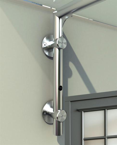 Glas Concept 24 - 180x90cm Glasvordach - 13mm - Verbundssicherheitsglas - Schwarzglas - inkl. Halter